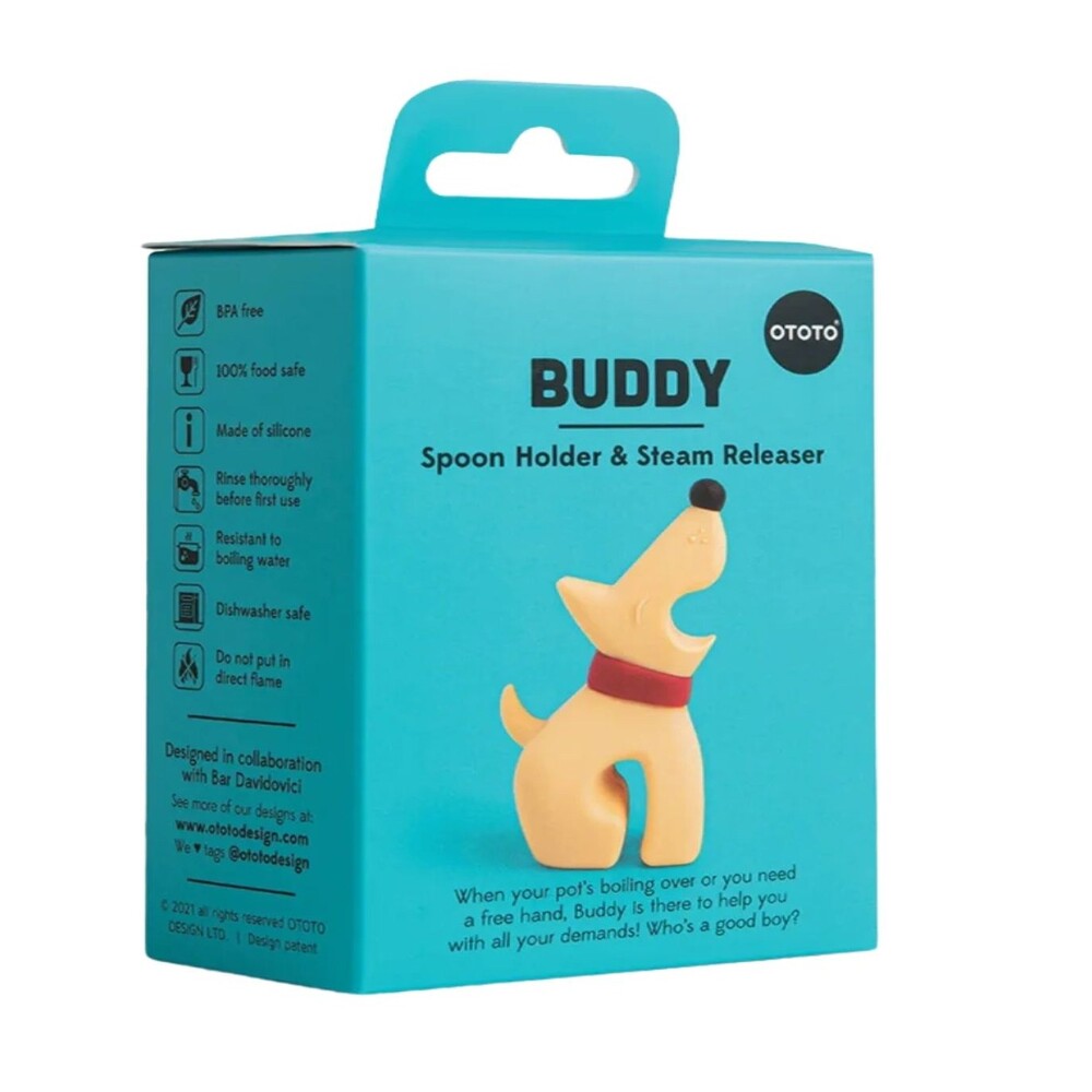 Ototo Buddy The Dog [Tan] Spoon Holder & Steam Releaser Brand New